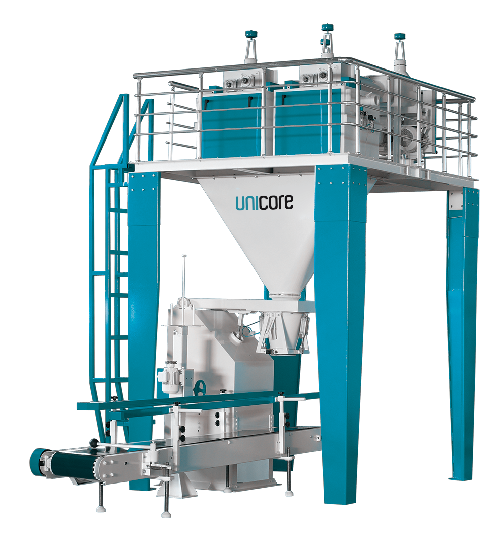 Unicore Feed & Grain Milling Machinery - Feed Machine, Milling and Dosage, Pelletizing, Packing, Conveying and Connection, Flake Machines, Farm Type Feed Plant, Grain Milling Machine, Cleaning, Milling, Conveying Elements, Packing, Automation, Maize Milling Technology, Dosage Scale Milling and Dosage, Hammer Mill Milling and Dosage, Hammer Mill Feeder Milling and Dosage, Paddle Mixer Milling and Dosage, Ribbon Mixer Milling and Dosage, Microdosing System Milling and Dosage, Molasses Mixer Milling and Dosage, Pellet Press Pelletizing, Trigerli Pellet Press Pelletizing, Pellet Conditioner Pelletizing, Pellet Cooler Pelletizing, Crumbler Pelletizing, Vibrating Sieve Pelletizing, Air Lock Pelletizing, Bagging Scale Packing, Conveying and Connection, Elevator Packing, Conveying and Connection, Chain Conveyor Packing, Conveying and Connection, Screw Conveyor Packing, Conveying and Connection, Dust Filter Packing, Conveying and Connection, Dust Cyclone Packing, Conveying and Connection, Tubular Magnet Packing, Conveying and Connection, Low Pressure Fan Packing, Conveying and Connection, Flake Roller Mill Flake Machines, Flake Dryer Flake Machines, Steam Tower Flake Machines, Farm Type Feed Plant Farm Type Feed Plant, High Capacity Grain Separator Cleaning, Vibro Grain Separator Cleaning, Eccentric Grain Separator Cleaning, Drum Sieve Cleaning, Aspiration Channel Cleaning, Stone Separator Cleaning, Trieur Cleaning, Color Sorter Cleaning, Horizontal Wheat Scourer Cleaning, Wheat Impact Scourer Cleaning, Debranner Cleaning, Air Recycling Tarar Cleaning, Vertical Washing And Drying Machine Cleaning, Intensive Dampener Cleaning, Inclined Intensive Dampener Cleaning, Multimilla Roller Mill Milling, Millenium Roller Mill Milling, Quadro Plansifter Milling, Jumbo Quadro Plansifter Milling, Supersense Purifier Milling, Purifier Milling, Bran Finisher Milling, Impact Detacher Milling, Drum Detacher Milling, Vibro Flour Finisher Milling, Hammer Mill Milling, Hammer Mill Milling, Vibro Feeder Milling, Micro Feeder Milling, Larva Destroyer Milling, Larva Destroyer Milling, Bucket Elevator Conveying Elements, Bucket Elevator Conveying Elements, Screw Conveyor Conveying Elements, Tube Screw Conveyor Conveying Elements, Chain Conveyor Conveying Elements, Blower Air Lock Conveying Elements, Blower Pump Conveying Elements, Rotary Diverter Valve Conveying Elements, Dust Filter Conveying Elements, Silo Top Filter Conveying Elements, Air Lock Conveying Elements, Volumetric Measurer Conveying Elements, Low Pressure Fan Conveying Elements, High Pressure Fan Conveying Elements, Mono Cyclone Conveying Elements, Pneumatic Cyclone Conveying Elements, Dust Cyclone Conveying Elements, Flour Mixer Packing, Bagging Carousel Packing, Bagging Scale Packing, Vibro Discharger Packing, Redressing Sifter Packing, Rotary Control Sifter Packing, Revolving Distributor Packing, Extraction Scale Automation, Extraction Scale Automation, Flow Balancer Automation, Automatic Dampening Machine Automation, Degerminator Maize Milling Technology, Degerminator Maize Milling Technology, Classifier Densimetric Maize Milling Technology, Dryer Maize Milling Technology, Turbo Conic Aspirator Maize Milling Technology